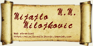 Mijajlo Milojković vizit kartica